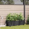 vidaXL Garden Planter 3 pcs Black Steel