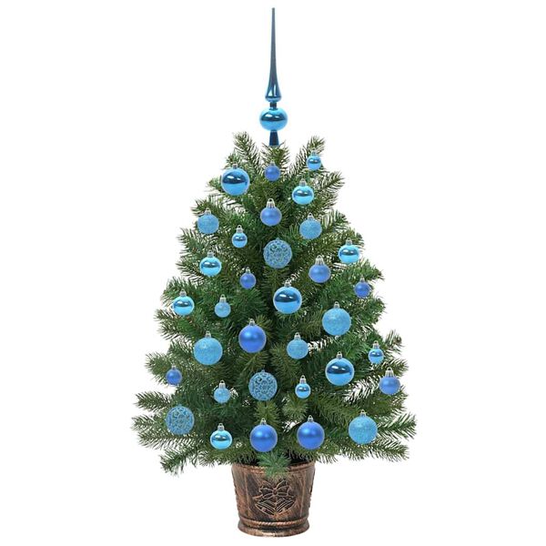 vidaXL Artificial Christmas Tree with 150 LEDs Green 95 cm PE and PVC