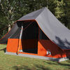 vidaXL Tipi Tent with Roof Grey and Orange 364 x 281 x 257 cm Taffeta