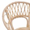 vidaXL Dining Chair 2 pcs Natural 49 x 51 x 81 cm Rattan and Iron