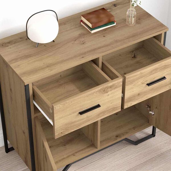 vidaXL Sideboard with Drawer Artisan Oak 79.5 x 35.5 x 74.5 cm
