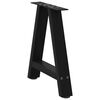 vidaXL Coffee Table Legs A-Shaped 2 pcs Black 50x(42-43) cm Steel
