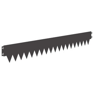 vidaXL Lawn Edging 50 pcs 103 x 15 cm Steel Black