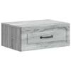 vidaXL Wall-Mounted Bedside Cabinet Grey Sonoma 49 x 34.5 x 20 cm