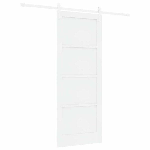 vidaXL Sliding Door White 83 x 211 cm Solid Pine Wood