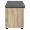 vidaXL Hall Bench with Cushion Plain Sonoma Oak 100 x 38 x 46 cm