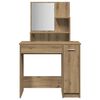 vidaXL Dressing Table with Mirror Artisan Oak 86.5x35x136 cm