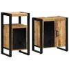 vidaXL Bathroom Furniture Set 2 pcs Brown and Black Solid Mango Wood