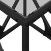 vidaXL Coffee Table with Transparent Glass Top 40x40x41 cm Steel