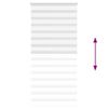vidaXL Zebra Blind White 115x200 cm Fabric Width 110.9 cm Polyester