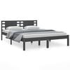 vidaXL Bed Frame without Mattress Grey 120x200 cm Solid Wood Pine