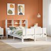 vidaXL Bookcase Bed without Mattress White 140x190cm Solid Wood Pine