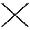 vidaXL Dining Table Legs X-Shaped 2 pcs Black 90x(72-73) cm Steel