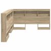 vidaXL Storage Headboard with Shelf Sonoma Oak 150 cm Engineered Wood