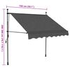 vidaXL Manual Retractable Awning with LED 150 cm Anthracite