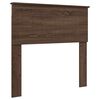 vidaXL Bed Frame with Headboard Brown Oak 90 x 200 cm Solid Pine Wood