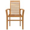 vidaXL Stacking Dining Chairs 4 pcs Solid Teak
