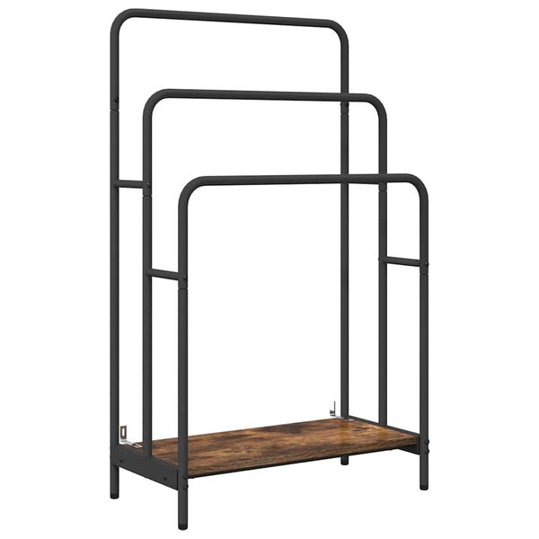 vidaXL Cloth Rack Smoked Oak 60 x 30 x 100.5 cm Engineered wood