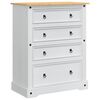 vidaXL Storage Chests Corona White 92 x 48 x 114 cm Solid Pine Wood