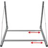 vidaXL Foldable Tyre Rack Silver Galvanised Steel