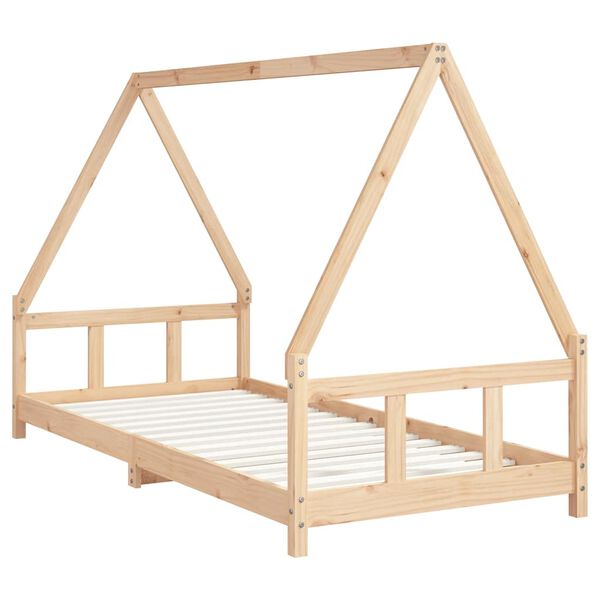 vidaXL Kids Bed Frame 90x200 cm Solid Wood Pine