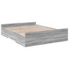 vidaXL Bed Frame with Drawers without Mattress Grey Sonoma 140x200 cm