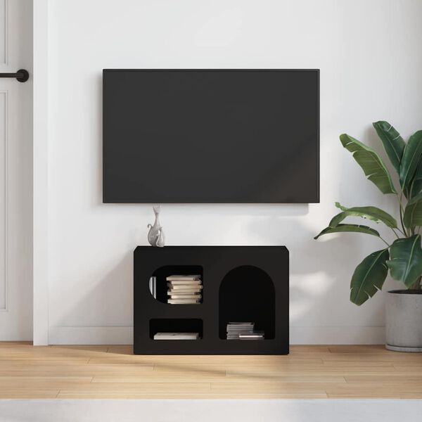 vidaXL TV Cabinet Black 60 x 35 x 40 cm Engineered Wood