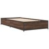 vidaXL Bed Frame without Mattress Brown Oak 75x190 cm Small Single