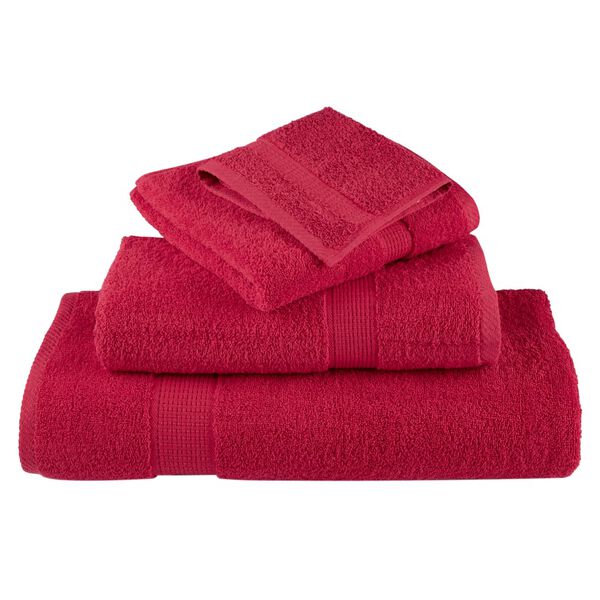 vidaXL Premium Towels SOLUND 10 pcs Red 100x200 cm 600 gsm