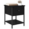 vidaXL Bedside Table Black Oak 34 x 35.5 x 45 cm Engineered Wood