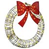 vidaXL Wreath with 80 LEDs Warm white 90 cm Rattan