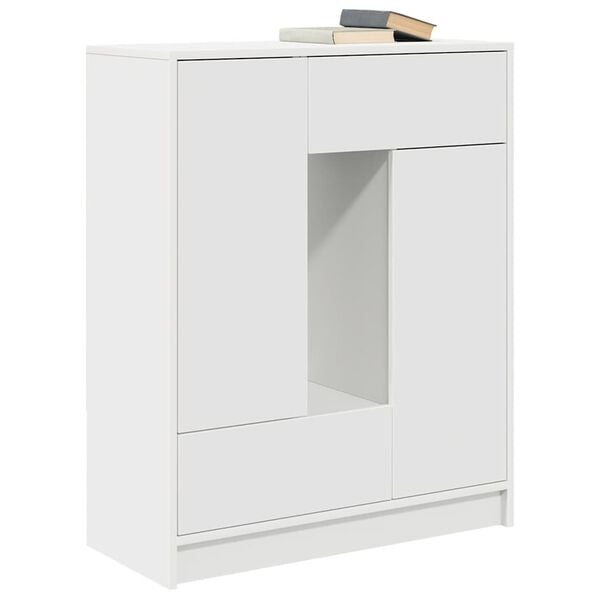 vidaXL Sideboard with Drawers and Doors White 73x31x90 cm