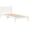 vidaXL Bed Frame with Headboard White 100 x 220 cm Solid Pine Wood