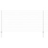 vidaXL Euro Fence with Post 25 x 1.2 m Galvanised Steel Silver Mesh