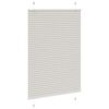 vidaXL Pleated Blind Light Grey 85x100 cm Fabric Width 84.4 cm Polyester