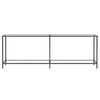 vidaXL Console Table Transparent 220x35x75.5 cm Tempered Glass