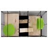 vidaXL Hamster Cage Grey 58x32x36 cm Polypropylene and Metal