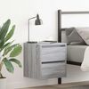 vidaXL Wall-mounted Bedside Cabinet Grey Sonoma 38x34x40 cm