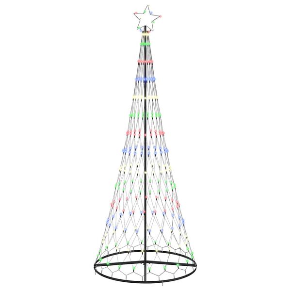 vidaXL LED Christmas Tree Multicolour 100 x 100 x 250 cm Metal