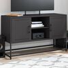 vidaXL TV Cabinet Black 100.5x39x60.5 cm Steel