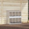 vidaXL Chicken Nesting Box with 8 Compartments Galvanized Silver Metal