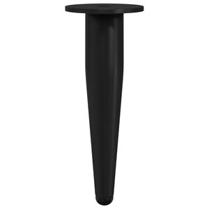 vidaXL Furniture Feet 2 pcs Black &Oslash; 40 x 98 mm Iron