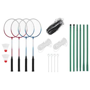vidaXL Badminton Set with 4 Rackets and Net 620x151 cm