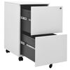 vidaXL Mobile File Cabinet Light Grey 39x45x67 cm Steel