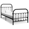 vidaXL Bed Frame without Mattress Black Metal 100x200 cm