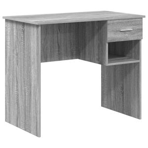 vidaXL Desk with Drawer Grey Sonoma 90 x 49 x 75 cm Engineered Wood