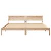 vidaXL Bed Frame with Headboard Brown 200 x 200 cm Solid pine wood