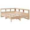 vidaXL Bookcase Bed without Mattress 150x200 cm King Size Solid Wood Pine