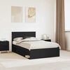 vidaXL Bed Frame with Headboard Black 120 x 200 cm Engineered wood