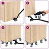 vidaXL Furniture Rollers 4 pcs with Lifter 17.5x16x7.5 cm Steel 1600 kg